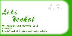 lili heckel business card
